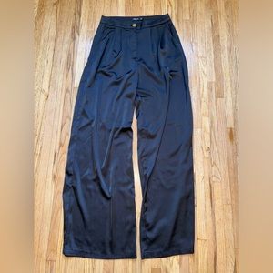 Nasty Gal Black Silky Trousers